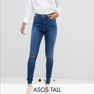 ASOS TALL medium wash skinny jeans